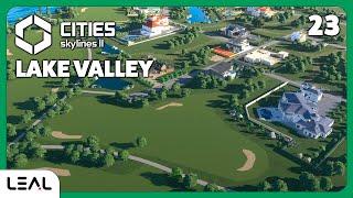 Barrio de los MILLONARIOS y Campo de GOLF TENIS FUTBOL | LAKE VALLEY EP23 [Cities Skylines 2]