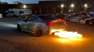 CRAZIEST FLAMES EVER. G35 Coupe