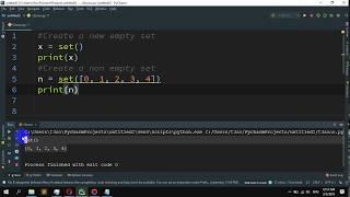 How to create a new empty set in Python