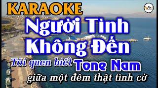 KARAOKE - Người Tình Không Đến [Tone Nam] | Vici Karaoke