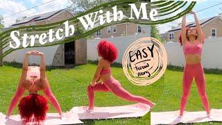 STRETCH WITH ME! EASY/ FOLLOW ALONG | STRESS RELIEF ‍️️