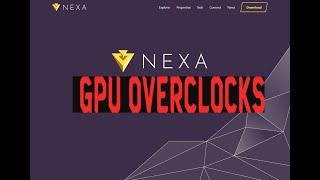 Nexa gpu overclocks!  How to get the perfect balance between efficiency and hash overclock settings!