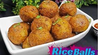 Fried Rice Balls Recipe Chinese | Leftover Rice Recipe | vegetable rice balls recipe