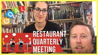 RESTAURANT OWNER LIFE: Restaurant Sales Goals, Quarterly Meeting