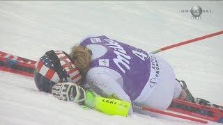 Mikaela Shiffrin - Giant Slalom Run 2 Crash - 2015 Nature Valley Aspen Winternational