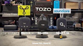 Tribit Micro 2 vs TOZO SoundGo vs Soundcore Select 4 Go