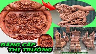 SIÊU KHỦNG: Bộ Bàn Ghế NGHÊ BẢO ĐỈNH GỖ HƯƠNG 10 Món | Đồ Gỗ Bảo Lộc