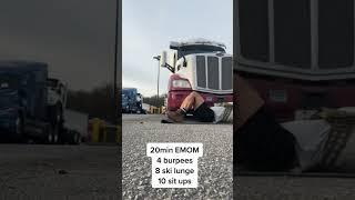 20min EMOM Truck Stop Workout | No Equipment #fittrucker #truckerfitness