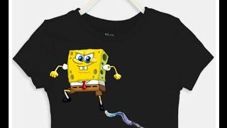 Custom SpongeBob on a T-shirt