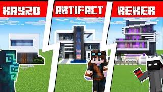  MINECRAFT KAYZO VS ARTIFACT VS REKER || MINECRAFT