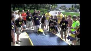 American Solar Challenge 2012 scrutineering of Univ of Michigan's Quantum at Finish Line.wmv