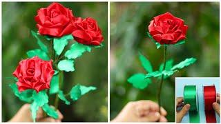 DIY how to make roses from ribbons | diy roses from ribbon