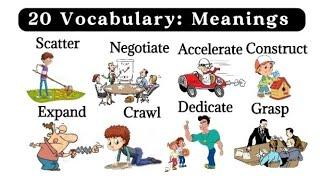 20 Action Verbs (Vocabulary) with Meanings || #learnenglish