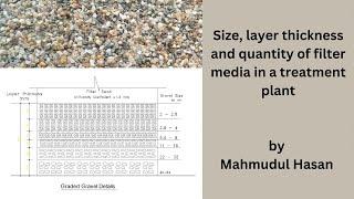 Size, layer thickness and quantity of filter media in a water treatment plant