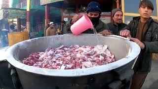 Qadeem Roosh Recipe in Marko bazaar | Dumpukht recipe | Afghanistan Winter street food