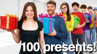 100 YouTubers Surprise My Daughter With Gifts ft/ MrBeast