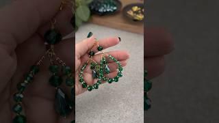 DIY Jewelry, Handmade Crystal Beaded Earrings - Easy Wire Wrapped Earrings Design | Jewellery Making