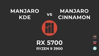 Manjaro KDE vs Manjaro Cinnamon | RX 5700 + Ryzen 9 3900 | Linux Gaming