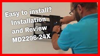 Installing Mounting Dream MD2296-24X Full Motion TV Mount Demo and Review