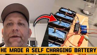 Mike From Canada Shows Homemade Self Recharging Battery Never Seen Before