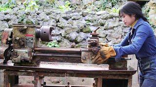  Super Girl's Restoration of Broken 1972 Lathe (Full Video)