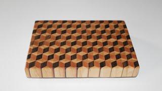 Making Amazing 3D Cube End Grain Cutting Board Tutorial