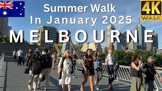 Melbourne Australia Walking Tour In January 2025 Walk Through Melbourne 4K