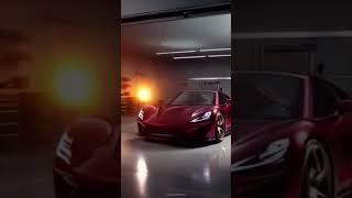 Sleek Serenity: Maroon Sports Car in a High-Tech Garage #shorts #reels #like #trump