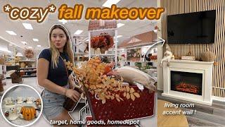 the *ULTIMATE* fall makeover in my townhouse + living room transformation  | new fireplace