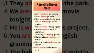 Present Continuous Tense Made Easy—Learn with 10 Quick Examples