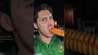 Luke Damant eats $0.20 Potato Swirl in Bangladesh  #shorts