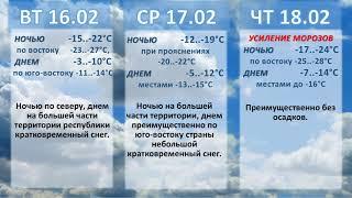 Белгидромет - Прогноз погоды на 13-18 февраля 2021 года