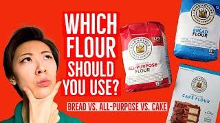 Bread flour vs. all-purpose flour vs. cake flour (how are they different and when to use)