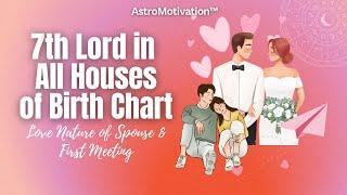 7th Lord in Different Houses: The Personality & First Meeting of Your Marriage Partner!