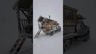 Riding out a Snowstorm in a Truck Camper in Alaska