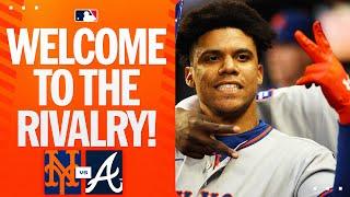 Juan Soto shows bunt and then GOES YARD in his 1st at-bat in the Mets/Braves rivalry!