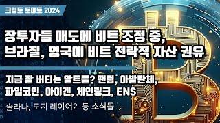 11/27) 장투자들 매도에 비트 조정 중, 브라질, 영국에 비트 전락적 자산 권유 지금 잘 버티는 알트들? 팬텀, 아발란체,파일코인, 아이겐, 체인링크, ENS