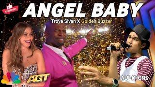 This Man's Voice Full of Surprises Sings the Song Angel Baby - Troye Sivan Gets Golden Buzzer in AGT