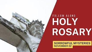 Friday's Rosary -- SORROWFUL Mysteries -- Follow Along ️ Virtual Rosary (November 22)