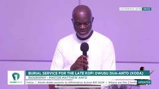 Celebrating Koda: Pastor Matthew Anto reads the biography of the late Kofi Owusu Dua-Anto (KODA)