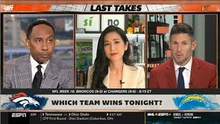 FIRST TAKE | Stephen A. Predictions NFL Week 16: Denver Broncos vs. Los Angeles Chargers - Who Wins?