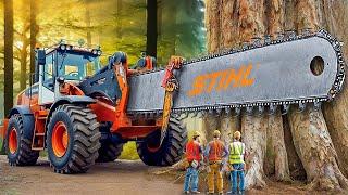 Extreme Dangerous Fastest Big Chainsaw Cutting Tree Machines | Monster Stump Removal Excavator #45