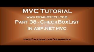 Part 38   CheckBoxList in asp net mvc