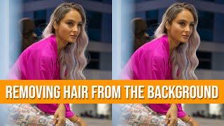 Removing hair from the background Photoshop 2023