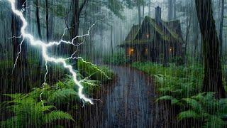 HEAVY RAIN AND THUNDER SOUNDS - DEEP SLEEP | Thunderstorm for Sleeping - Rain Sound Comfort