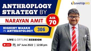 Anthropology Strategy | By Narayan Amit - AIR 70, UPSC CSE 2021| Highest Marks in Anthropology 306