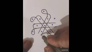 4-3-2 Easy simple rangoli | Rangolis by Ramya #rangoli #kolam #rangolidesigns #easyrangoli #muggulu