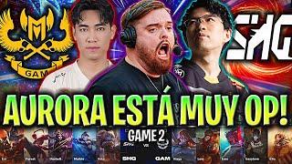 IBAI SE VUELVE LOCO CON AURORA!MUY ROTA! | GAM vs SHG Game 2 WORLDS PLAY IN 2024 IBAI ESPAÑOL