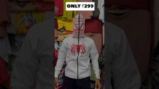BAPE HOODIE AT ₹299 #youtubeshort #mumbaifashionstreetmarket #bapehoodie #spidermanbapehoodie#shorts