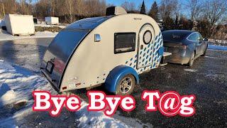 On dit aurevoir à notre micro-roulotte  #canada #hiver #vlog  #evroadtrip #rvlife #microcamper